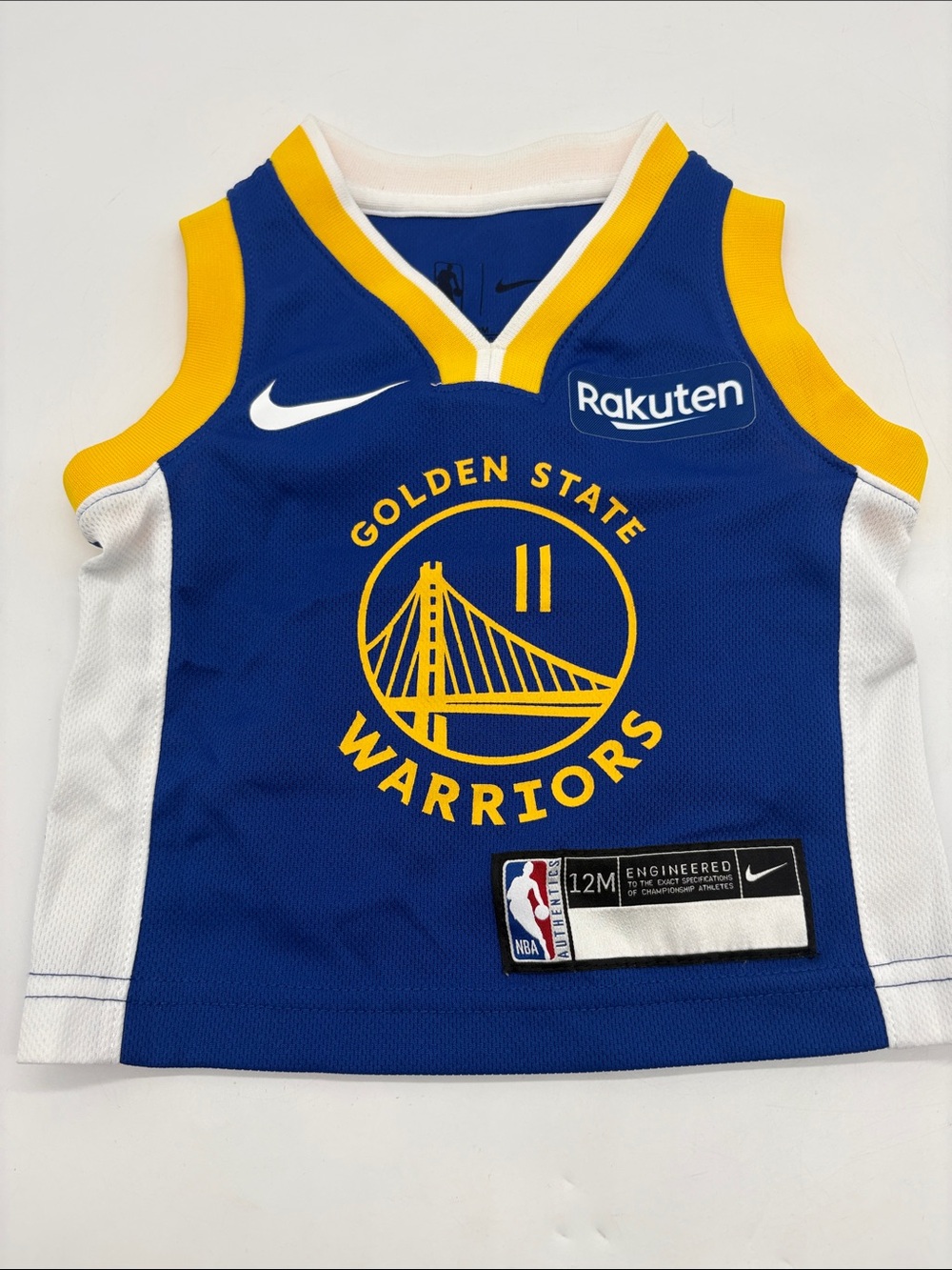 Nike Golden State Warriors Kids Blue & Yellow Jersey Top - Thompson